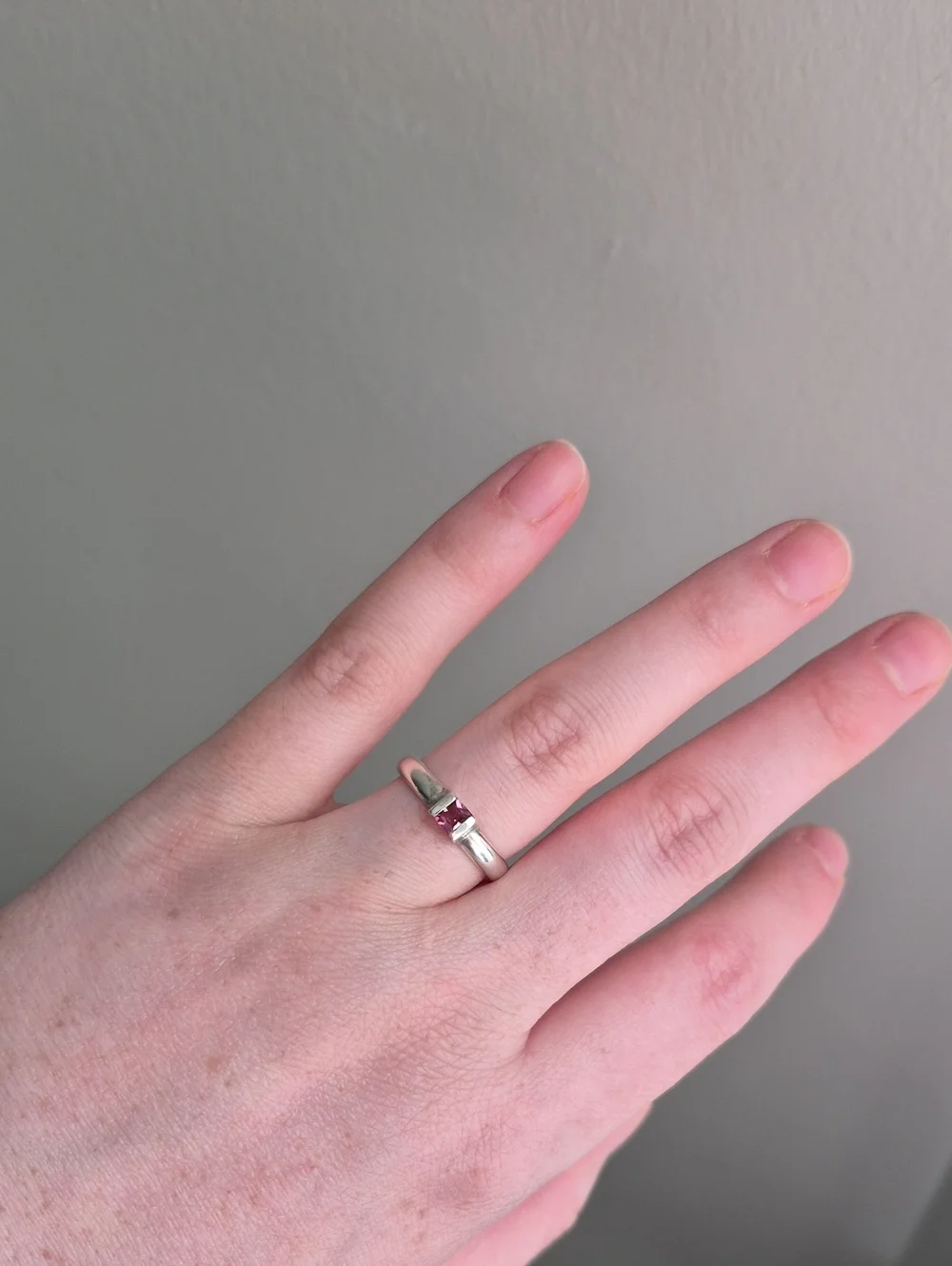 Tiffany & Co Pink Tourmaline Stacking Ring - Picture 6 of 8